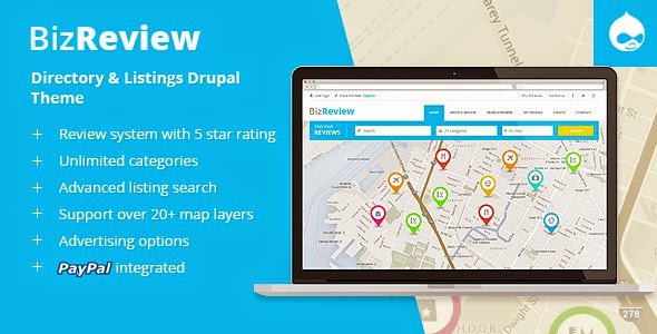 Best New Premium Drupal Theme 2015 BizReview Druapl Theme