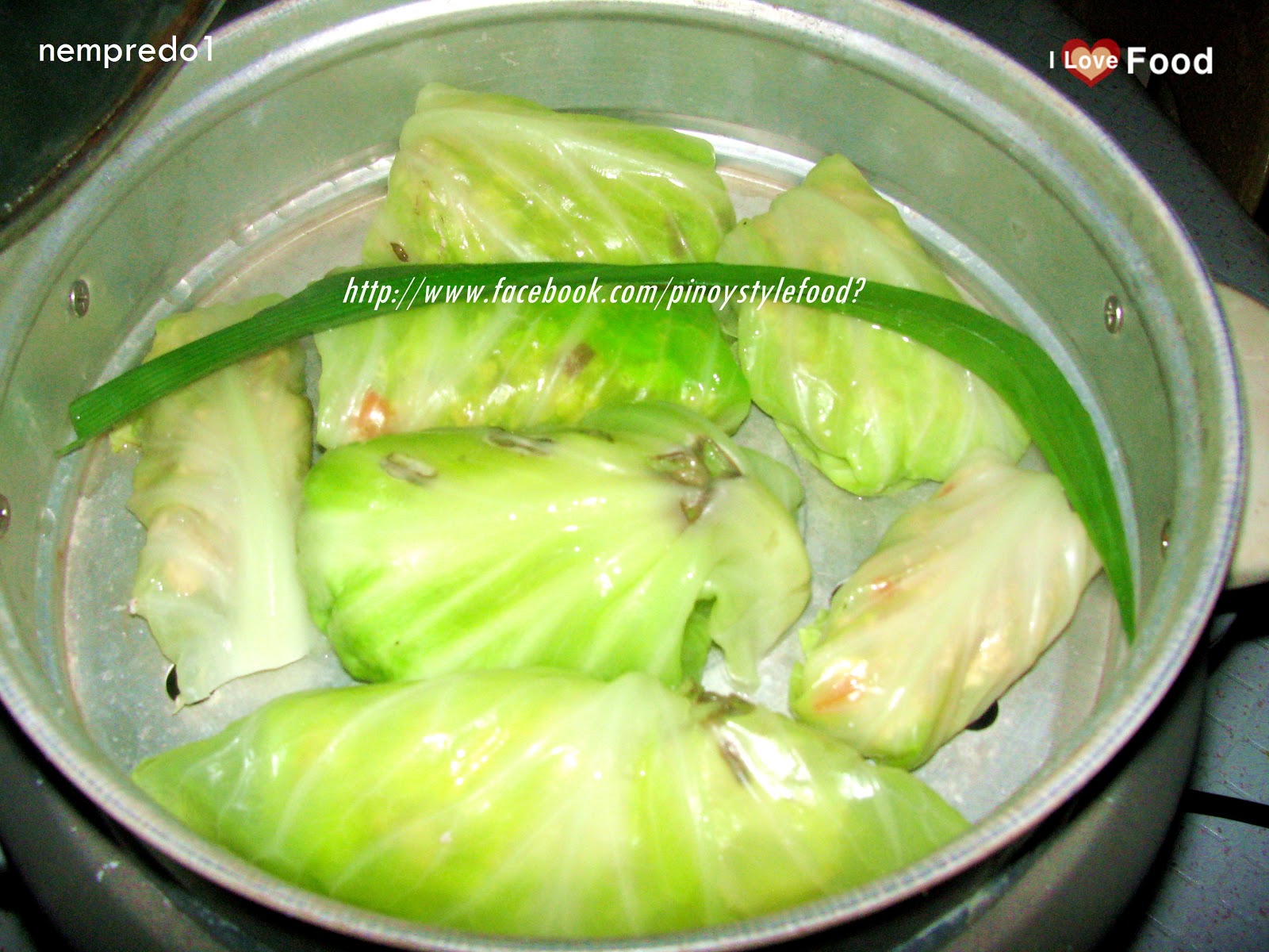 Pagkaing Pinoy Ground pork wrap in cabbage leaves