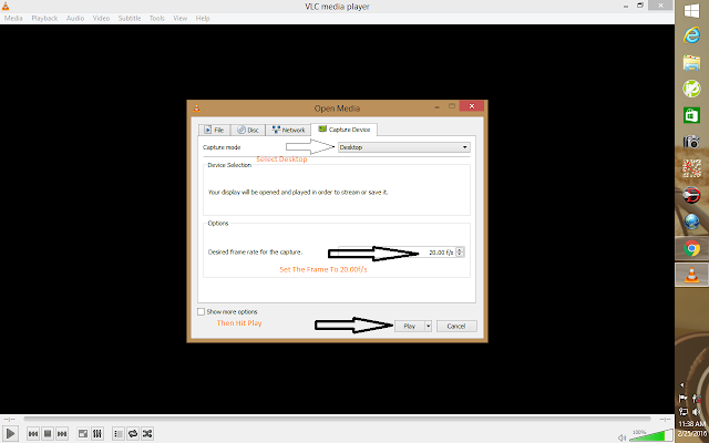 How to Record Desktop  Using VLC Media Player;