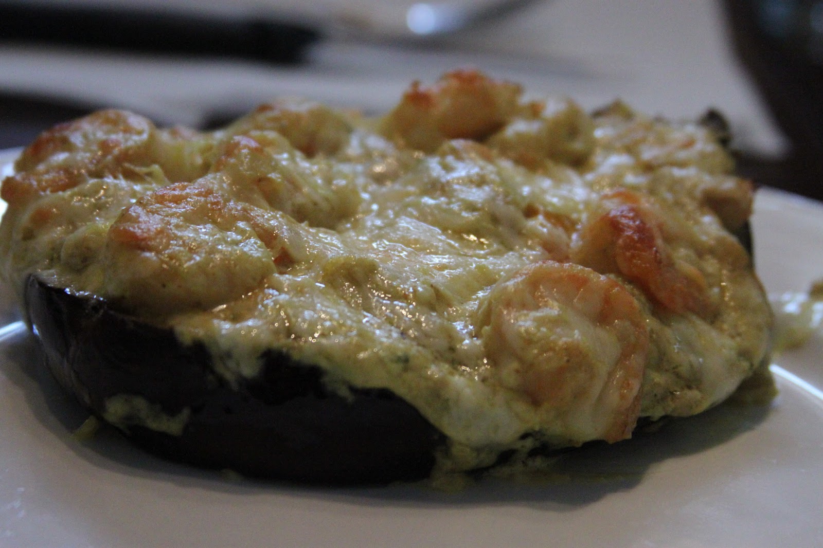 Everyday Foodie Curried Shrimp Stuffed Eggplant