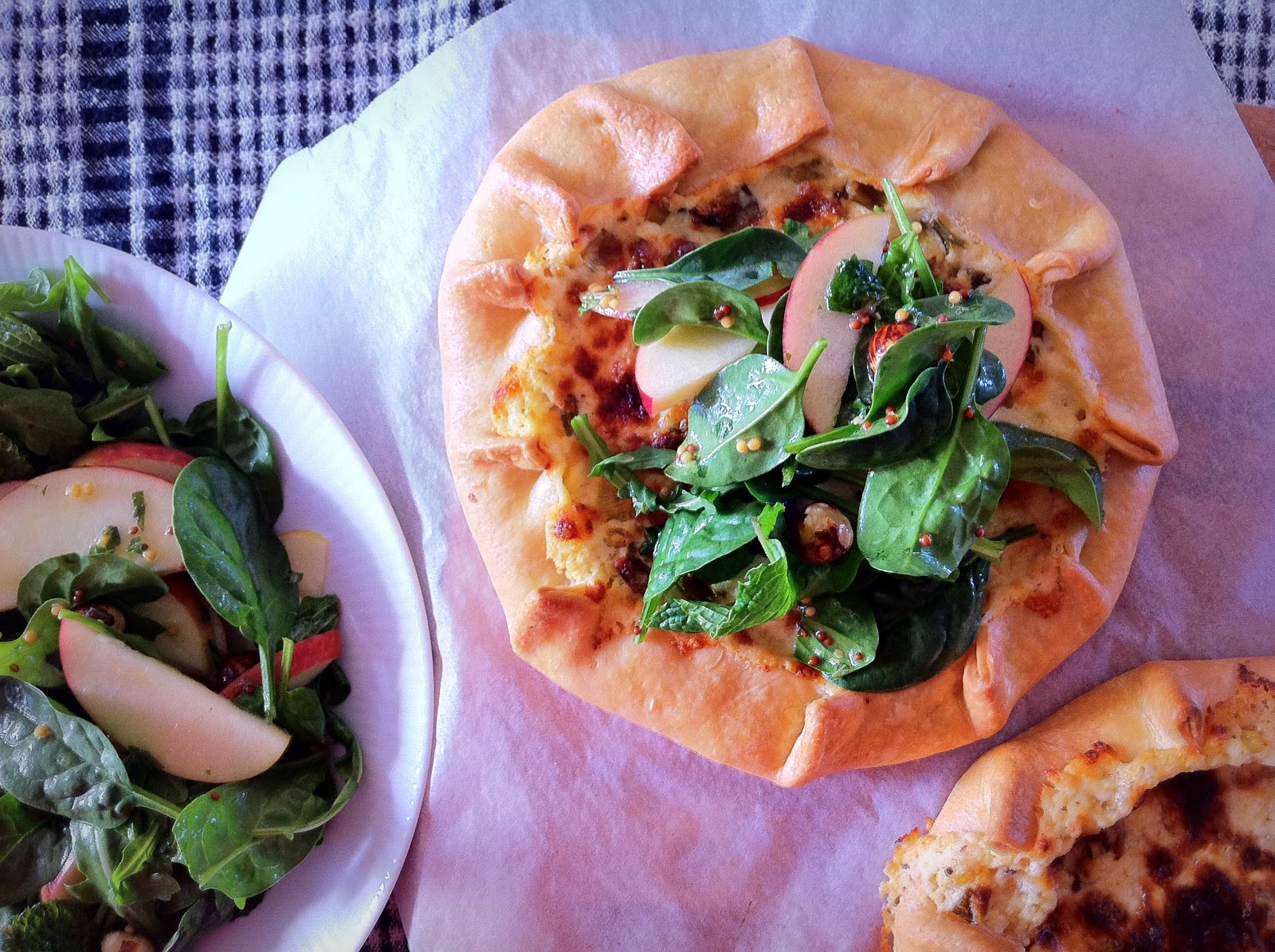 kayla marie's kitchen Goat’s cheese & spring onion galette