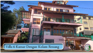 Villa Untuk Rombongan Paling murah di lembang dengan kolam renang Villa Victor 6 Kamar