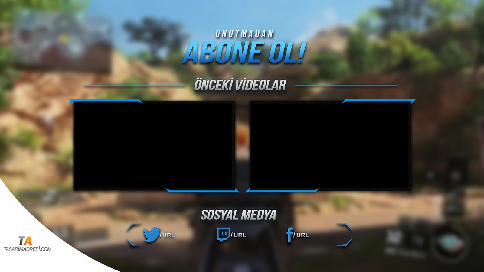 Photoshop Outro Tasarımı #1 Outro psd, youtube outro psd, outro tasarımı psd indir