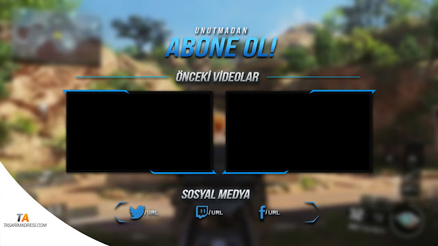 Photoshop Outro Tasarımı #1 Outro psd, youtube outro psd, outro tasarımı psd indir