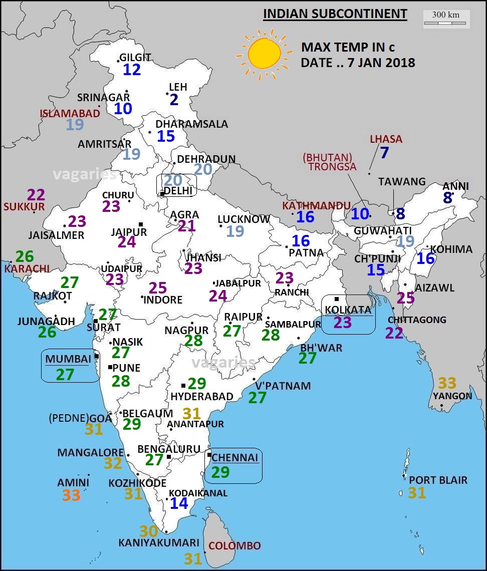 Temperature Map Of India