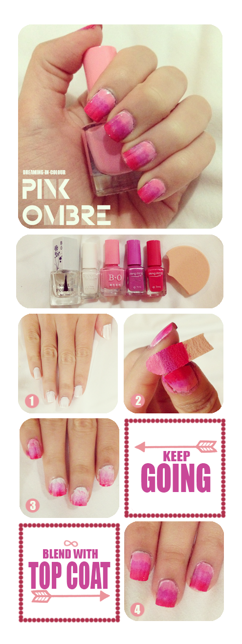 nail art: pink ombre