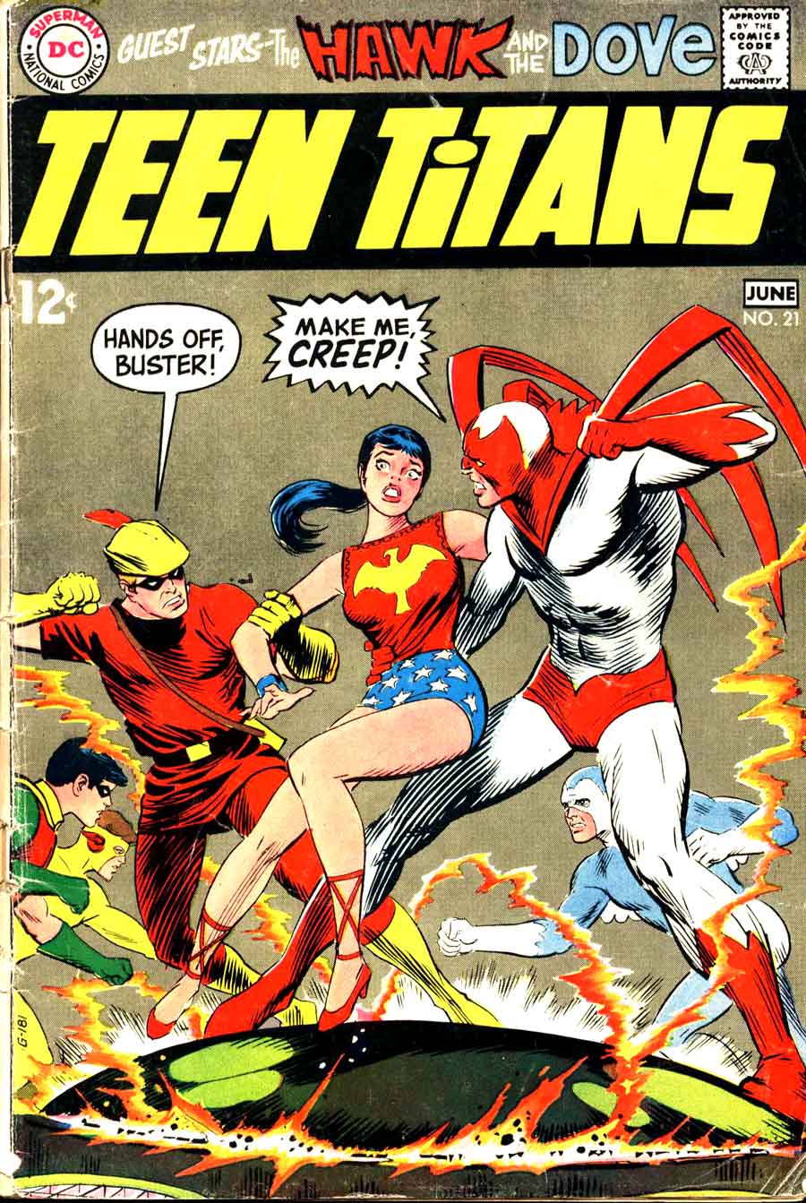 Teen Titans v1 #21 dc comic book cover art by Nick Cardy