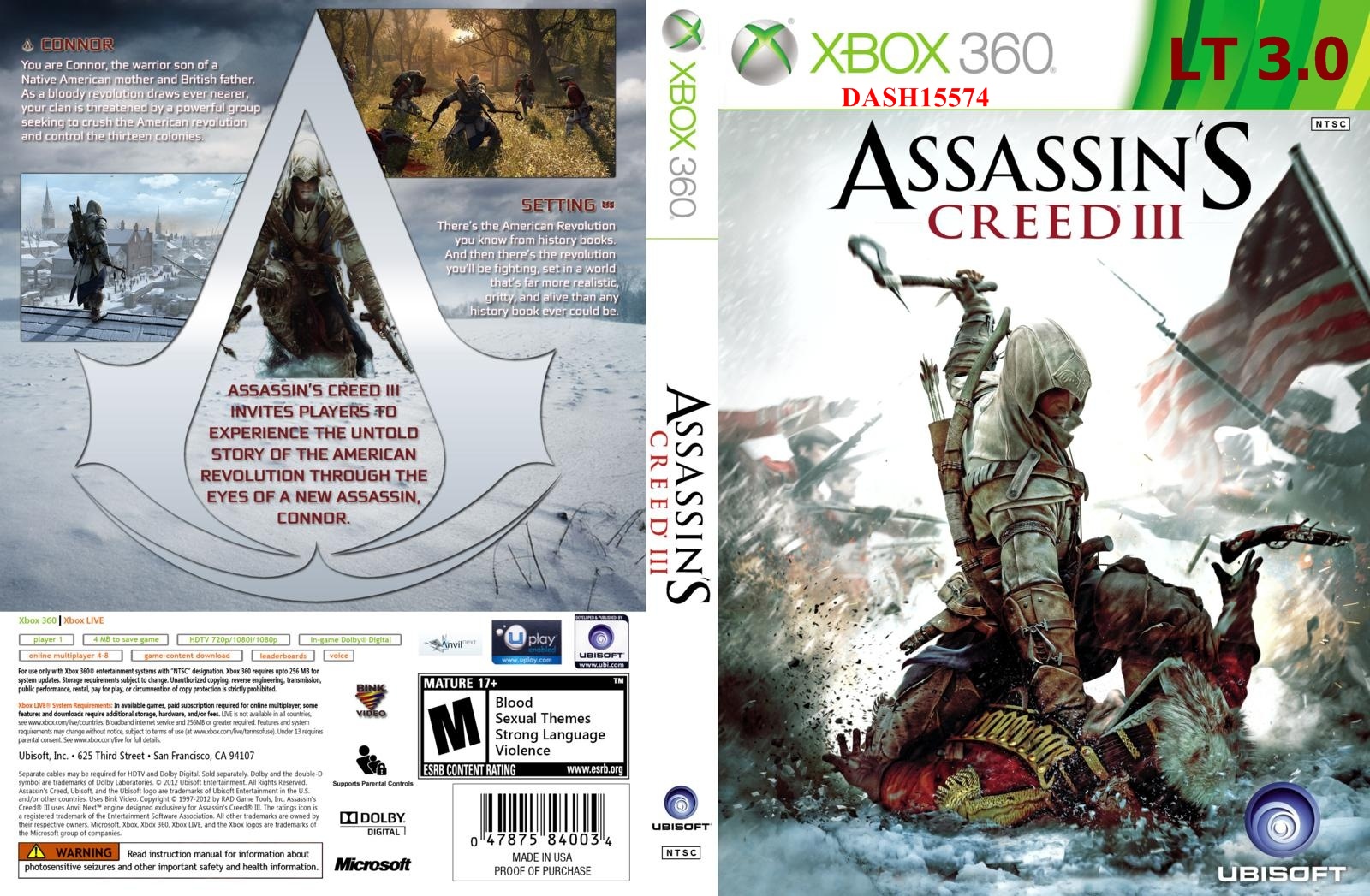 LOUCOS POR GAMES XBOX 360 Assassin's Creed 3