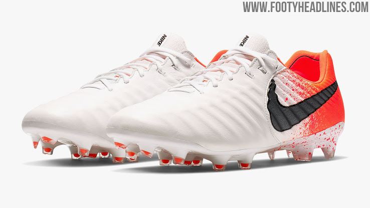 nike tiempo white orange