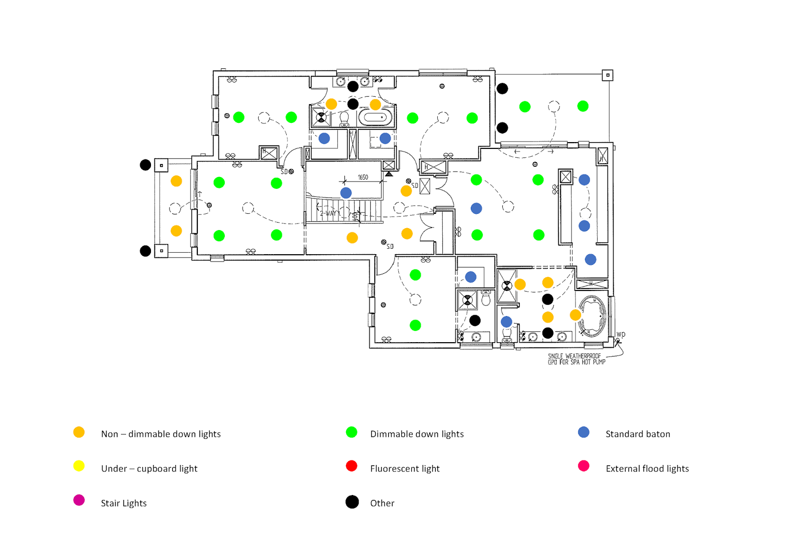 Lighting Layout Proposed Building the Waldorf 48 with