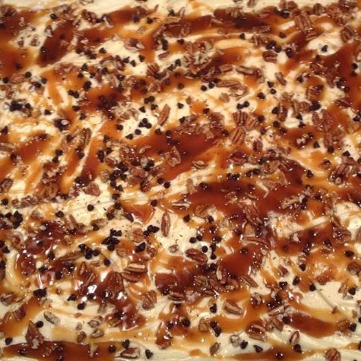 Life's a Bowl of Cherries Brownies with Turtle Cream Cheese Frosting