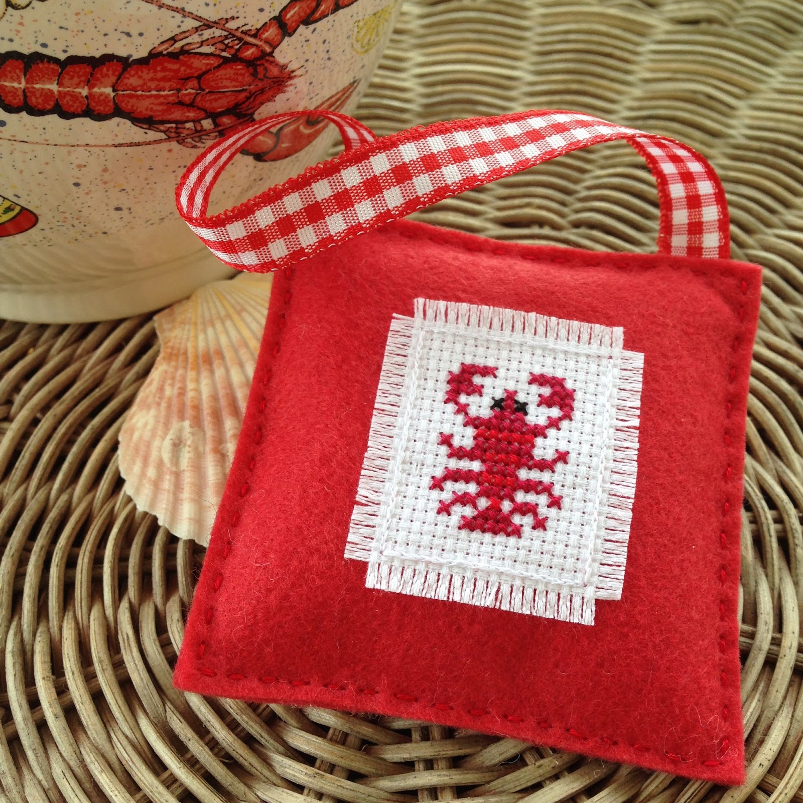 KBB Crafts & Stitches CrossStitch Lobster Ornament