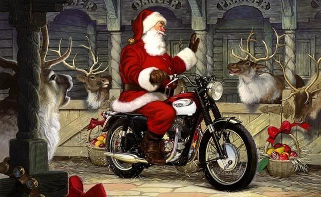 Santa Clause on Bike image Santa Clause on Bike image