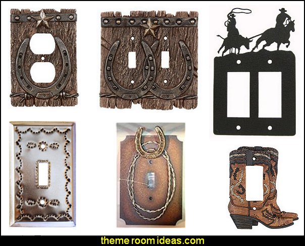 Western Switch Plates  cowboy theme bedrooms - rustic western style decorating ideas - rustic decor - cowboy decor - Cowboy Bedding Western bedroom decor - horse decor - cowboy wall murals horse wall murals