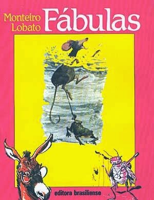 fábulas fábulas - monteiro lobato - jean de la fontaine - esopo - editora brasiliense - sítio do picapau amarelo - manoel victor filho - jacob levitinas - década de 1990 - década de 2000 - capa de livro - bookcover