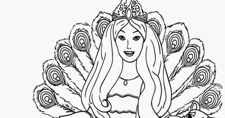 gambar boneka barbie untuk mewarnai pink