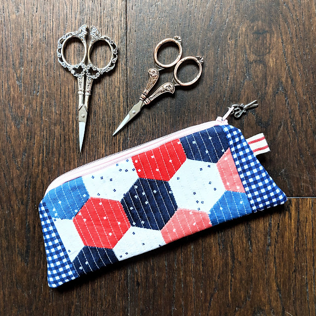Riley Blake Designs Blossom Basic Embroidery Scissors Pouch by Heidi Staples for Fabric Mutt