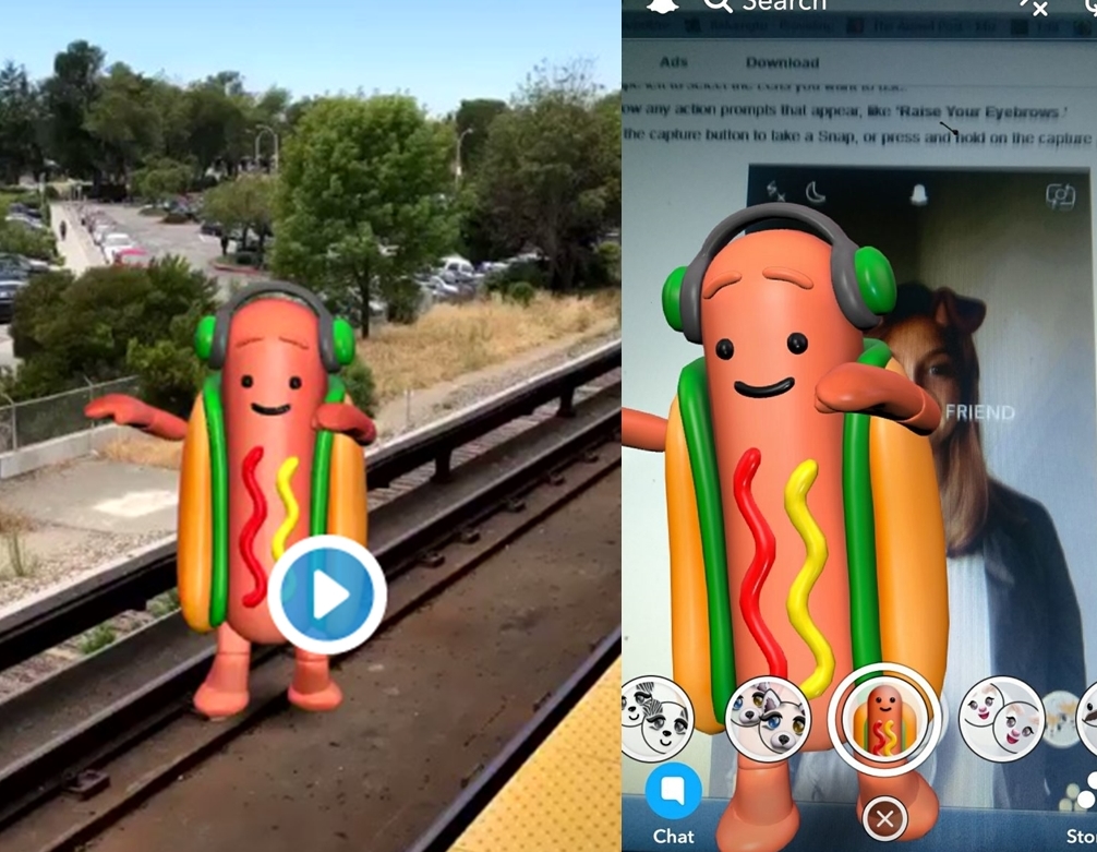How to Get Snapchat Hot Dog Filter or How to Apply Dancing Hot Dog