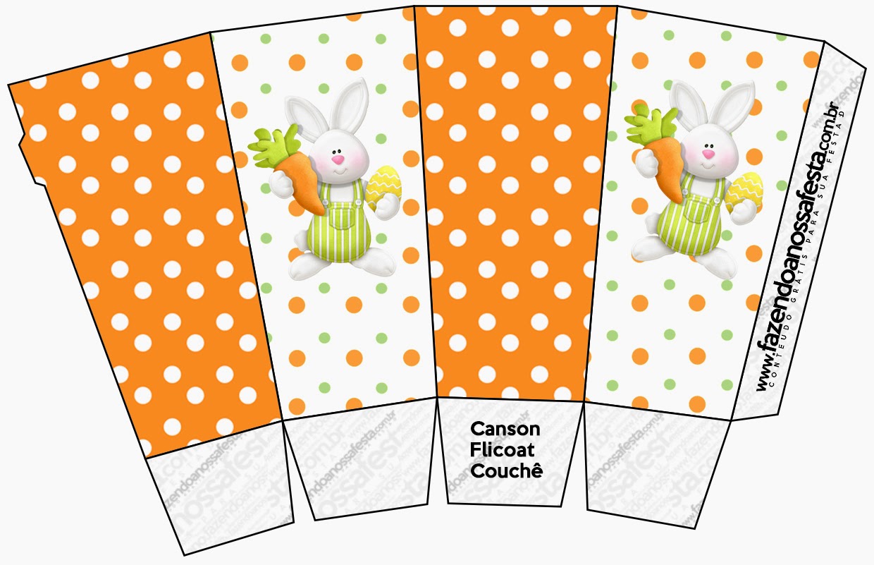 Pascua en Naranja: Cajas para Imprimir Gratis. Cajas para palomitas de maíz = pop corns = poporopos