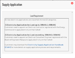 Supply Application Rumah Idaman : Memohon Meter Elektrik TNB
