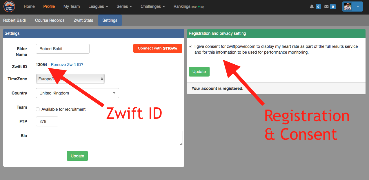 Life in the saddle Zwift ID and Registration