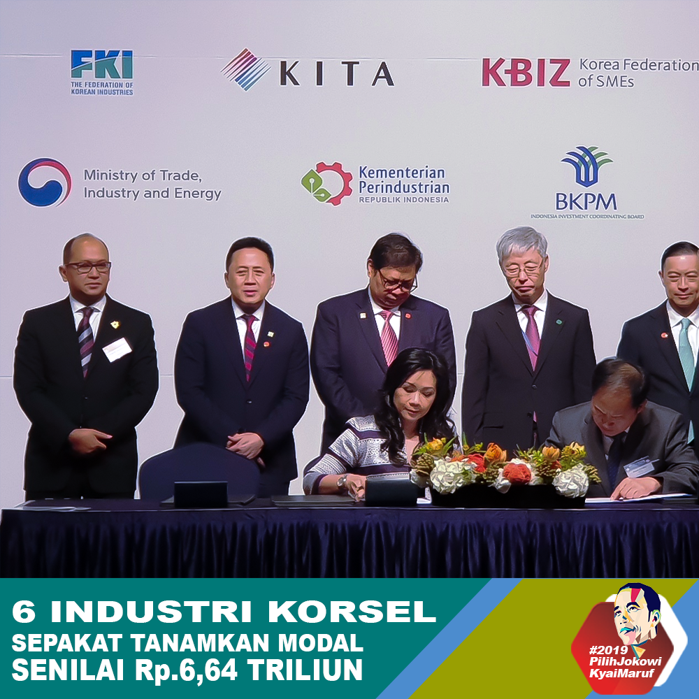 6 Industri Korsel Sepakat Tanamkan Modal Senilai Rp. 6,64 Triliun
