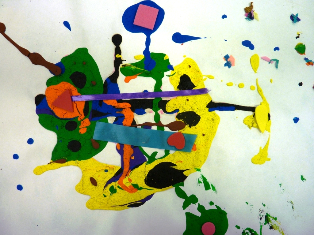 Mary's Art Spot: Kindergarten Jackson Pollock Paintings