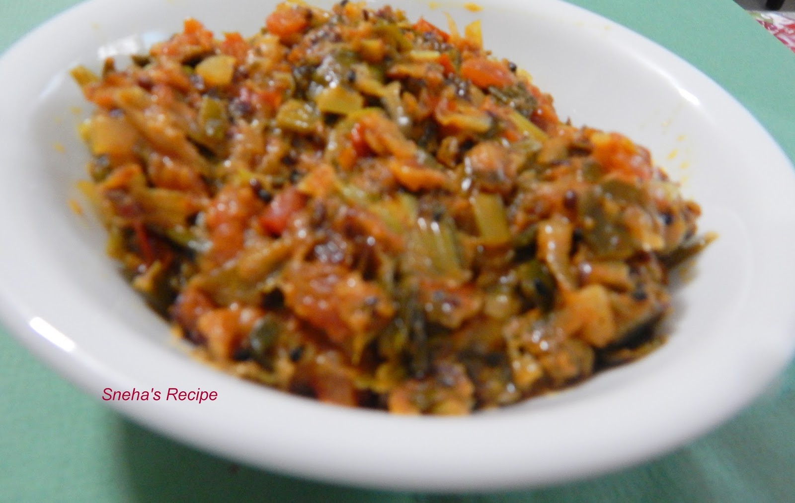 Patichya Kandyachi Peeth Perun Bhaji (Spring Onions cooked with