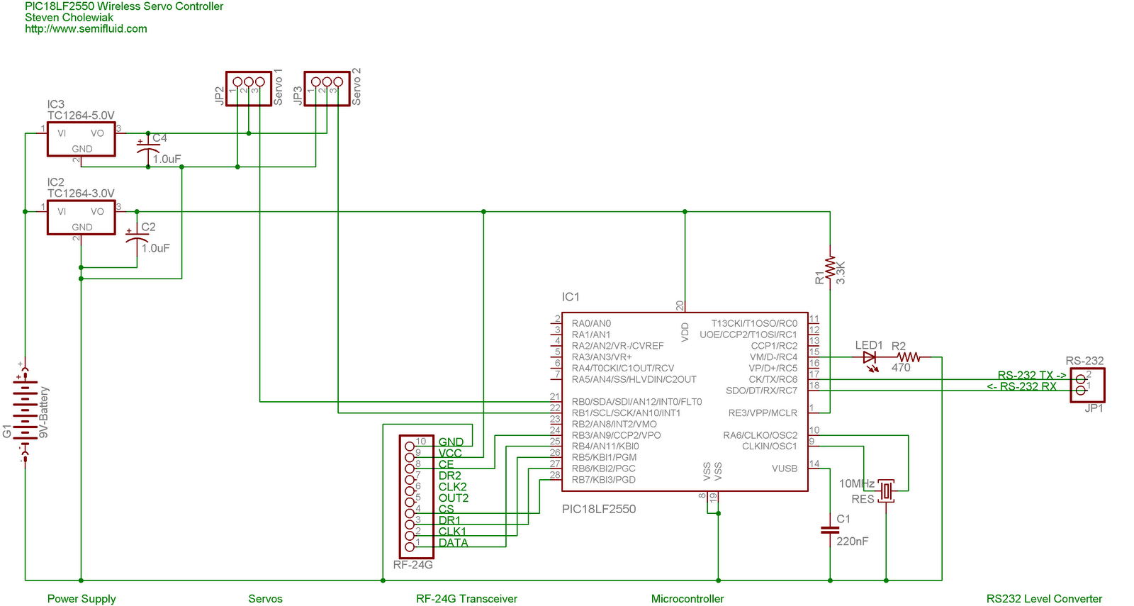 Wireless servo control circuit diagram - electronic hobby circuits