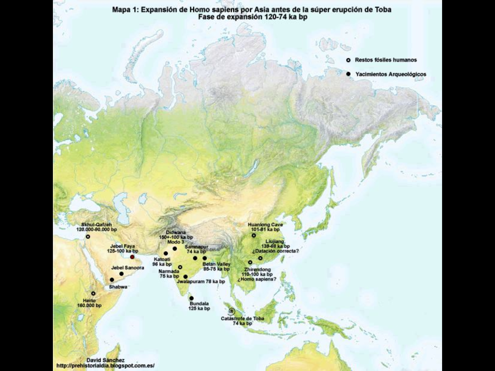 Paleoantropología hoy Poblamiento del Sur de Asia por el sapiens