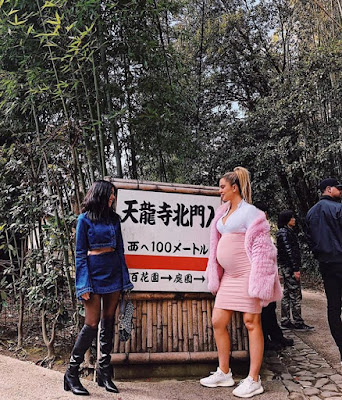 Pregnant Khloe Kardashian spotted in Japan with sisters, Kim and Kourtney (photo)