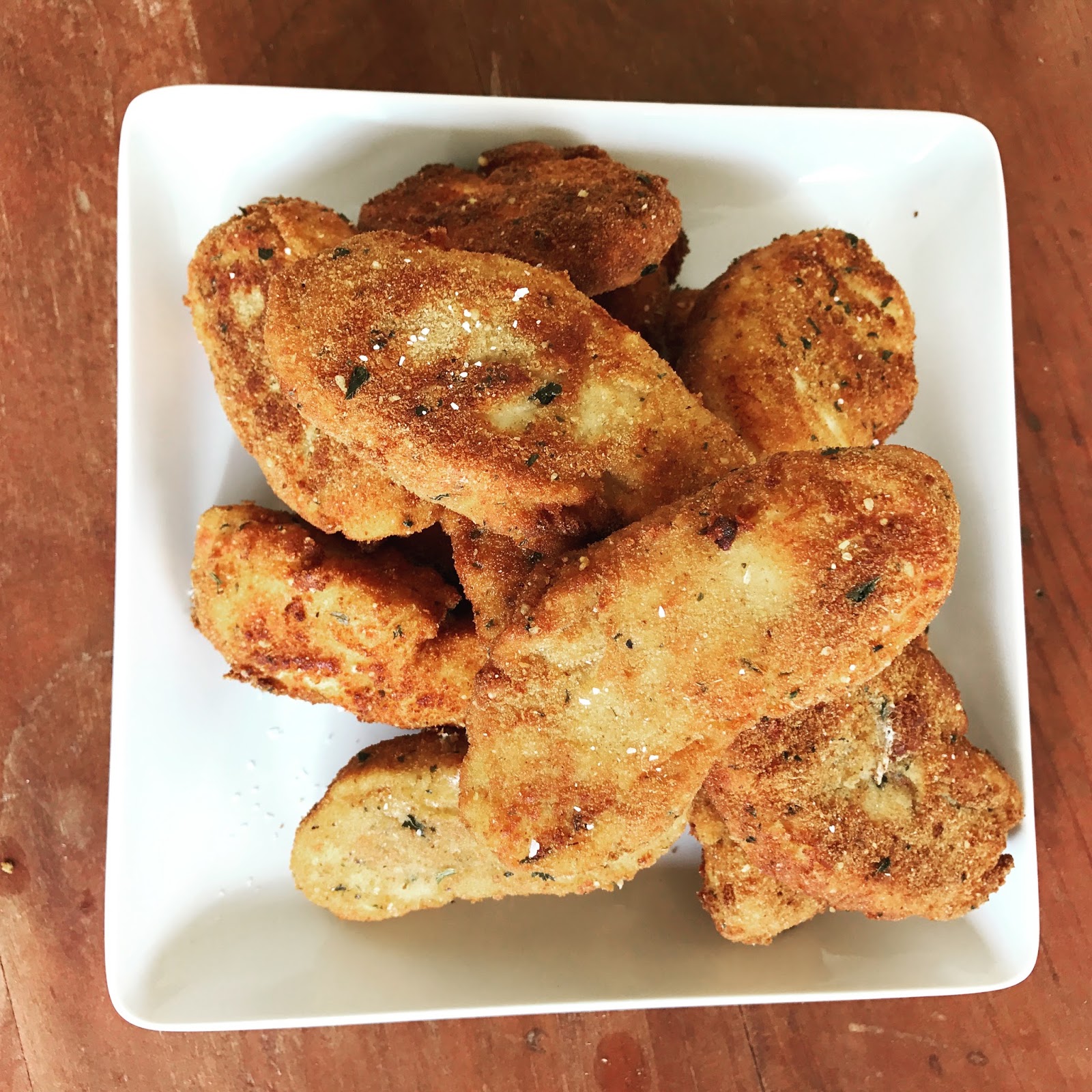 Fried Chicken with ParmesanSpiked Bread Crumbs