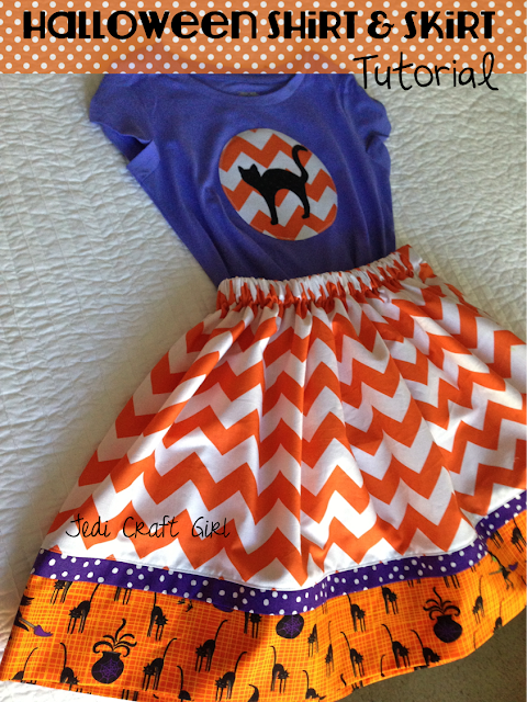 Jedi Craft Girl: Halloween Applique Shirt & Twirly Skirt