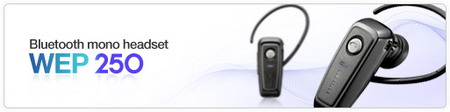 Samsung WEP250, WEP350, WEP700 Mono Bluetooth headsets wep 250