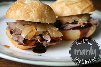 Whiskey Steak and Onion Sliders at #GetHimFed from www.anyonita-nibbles.com