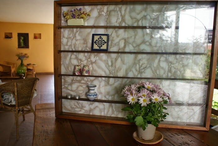 marbled display cabinet diy home