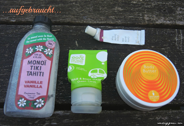 Aufgebraucht September 2015 Monoi Tiki Tahiti, Go&Home, Dr.Hauschka,