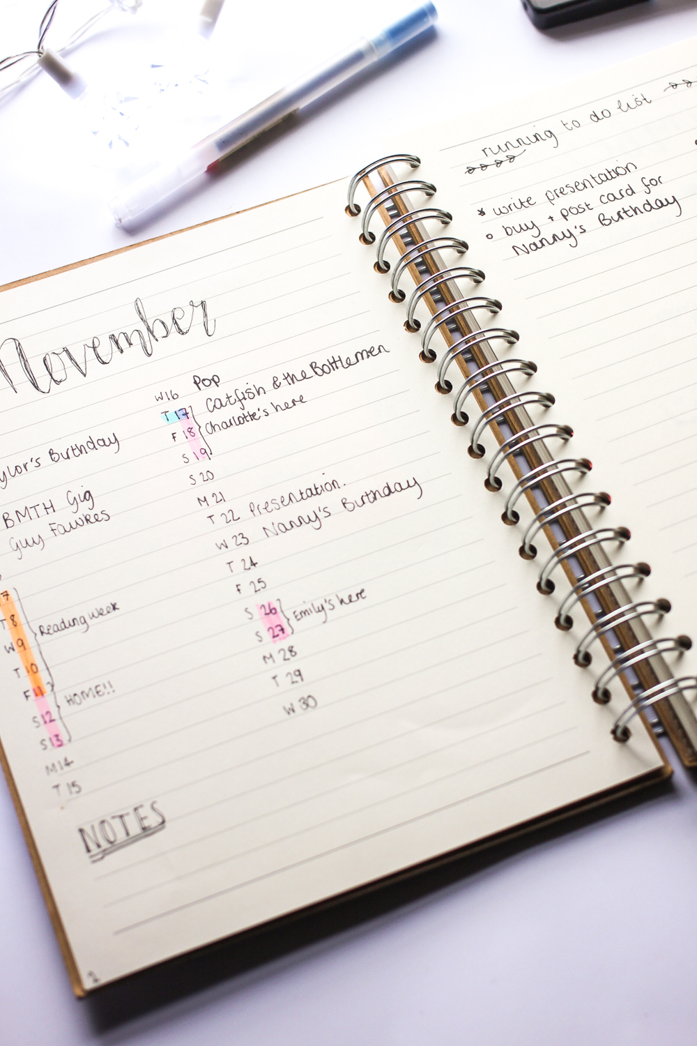 Bullet Journal for University Setup | www.hannahemilylane.com