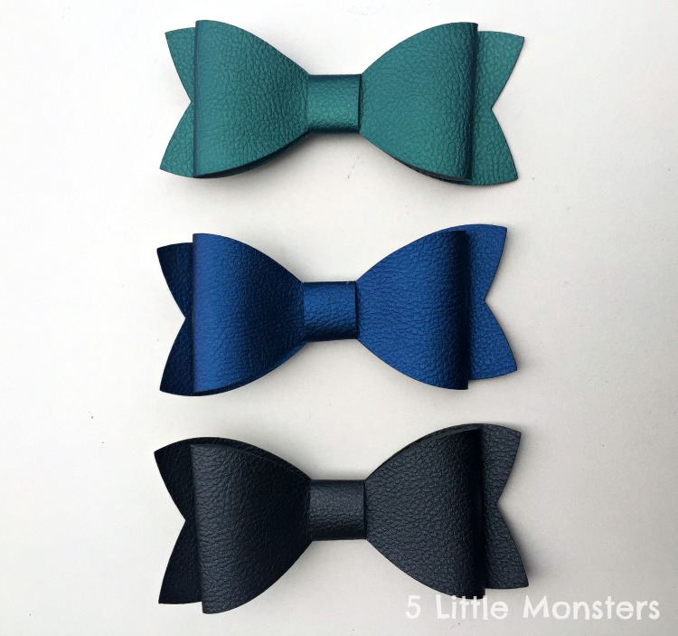 5 Little Monsters Faux Leather Hair Bows