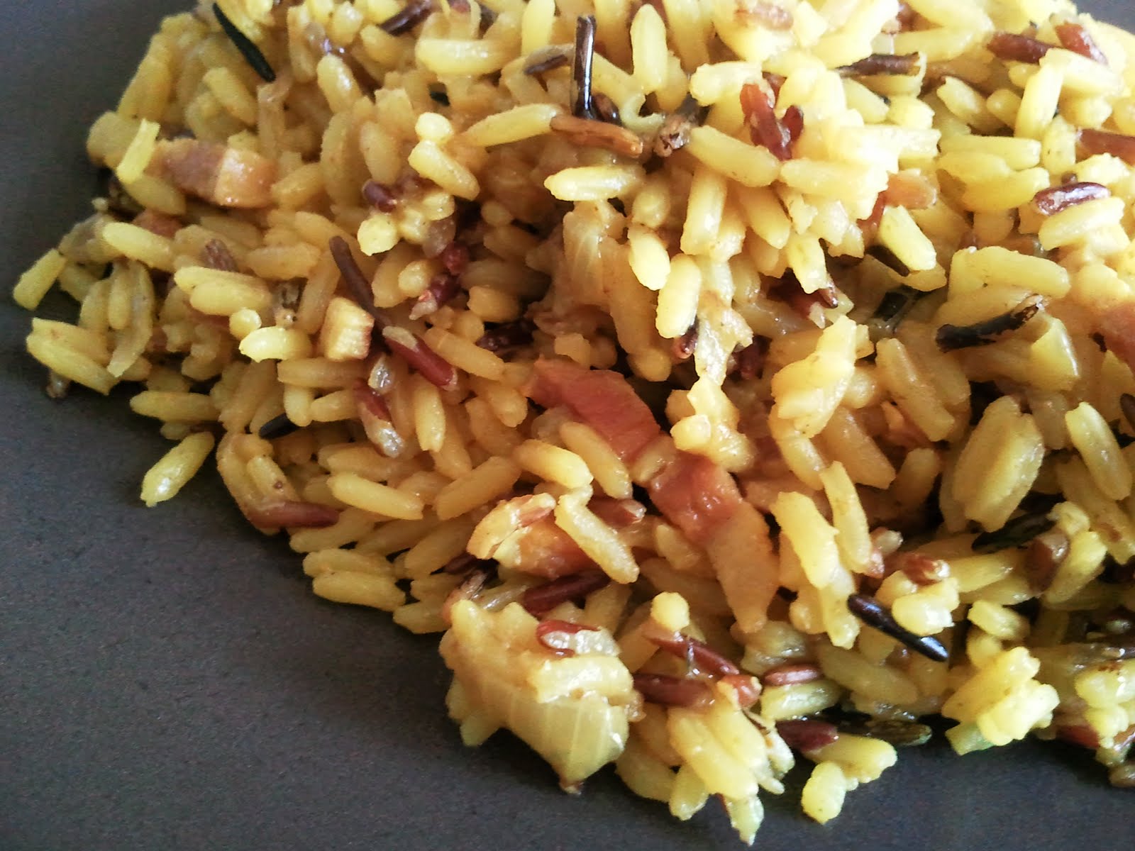 , ARROZ CON CURRY Y BACON