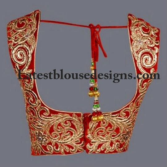 Red and Gold Bridal Blouse | Latest Blouse Designs