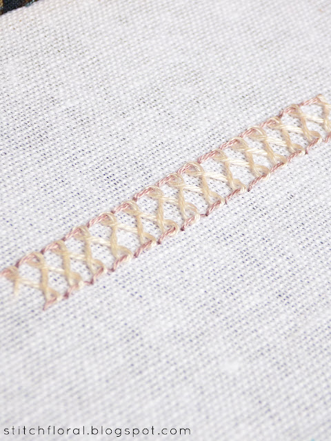 How to work interlaced back stitch 
