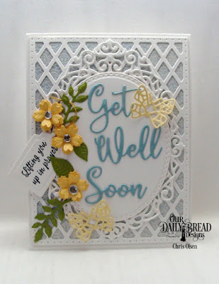 Our Daily Bread Designs, designed by Chris Olsen, Stamps: Get Well Wishes Dies: Bitty Blossoms, Ornate Ovals, tag trio, Oval Stitched Rows, Get Well Soon, Bitty Butterfly Paper: Shabby Rose 6x6 Paper Collection Our Daily Bread Designs, designed by Chris Olsen, Stamps: Get Well Wishes Dies: Bitty Blossoms, Ornate Ovals, tag trio, Oval Stitched Rows, Get Well Soon, Bitty Butterfly Paper: Shabby Rose 6x6 Paper Collection