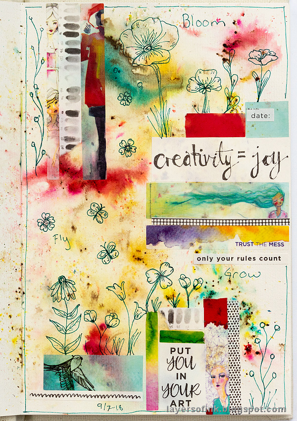 Layers of ink - Tape It Up journal page by Anna-Karin Evaldsson Layers of ink - Tape It Up journal page by Anna-Karin Evaldsson