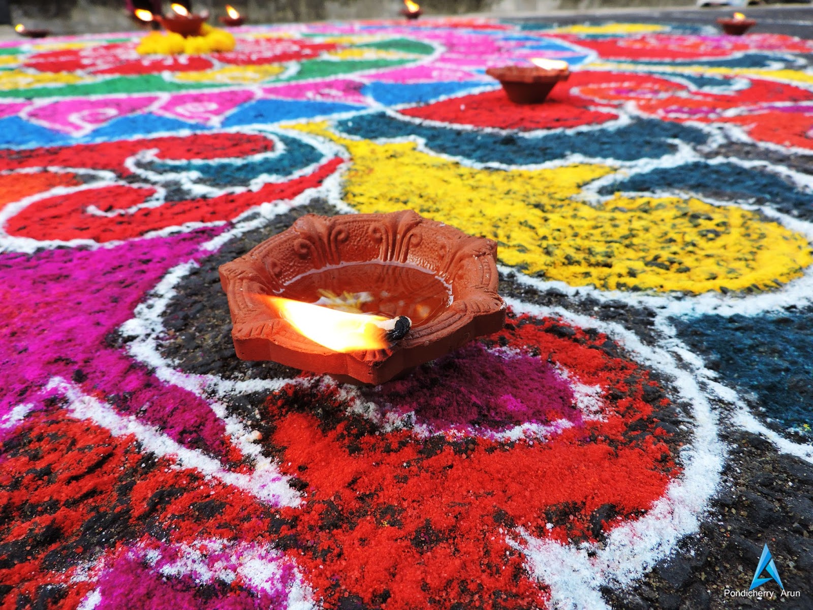 Womens Day Kolam Competition at Pondicherry Court 05.03.16