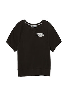 Front Victoria's Secret VICTORIA SPORT Short-sleeve Crew Nack Sweatshirt, Medium