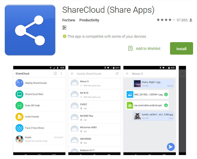 share cloud - share apps android