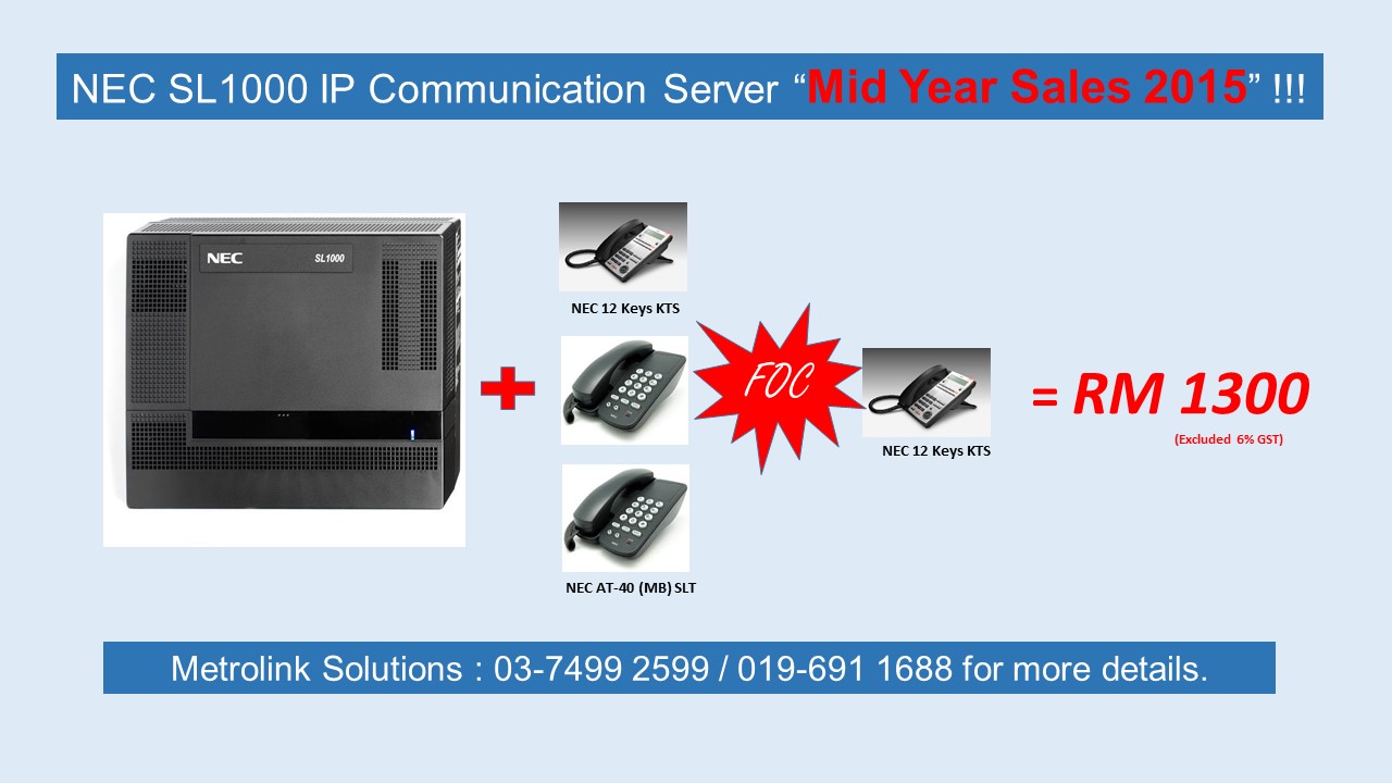 NEC PABX System And Keyphone System Malaysia "Our Promise for