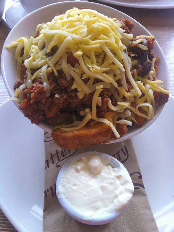 Slattery of Whitefield - Spicy Wedges with Beef Chilli, Cheese and Sour Cream
