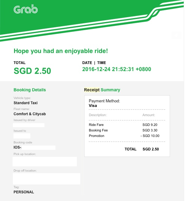 Grab Review (Singapore) Travel Bytez